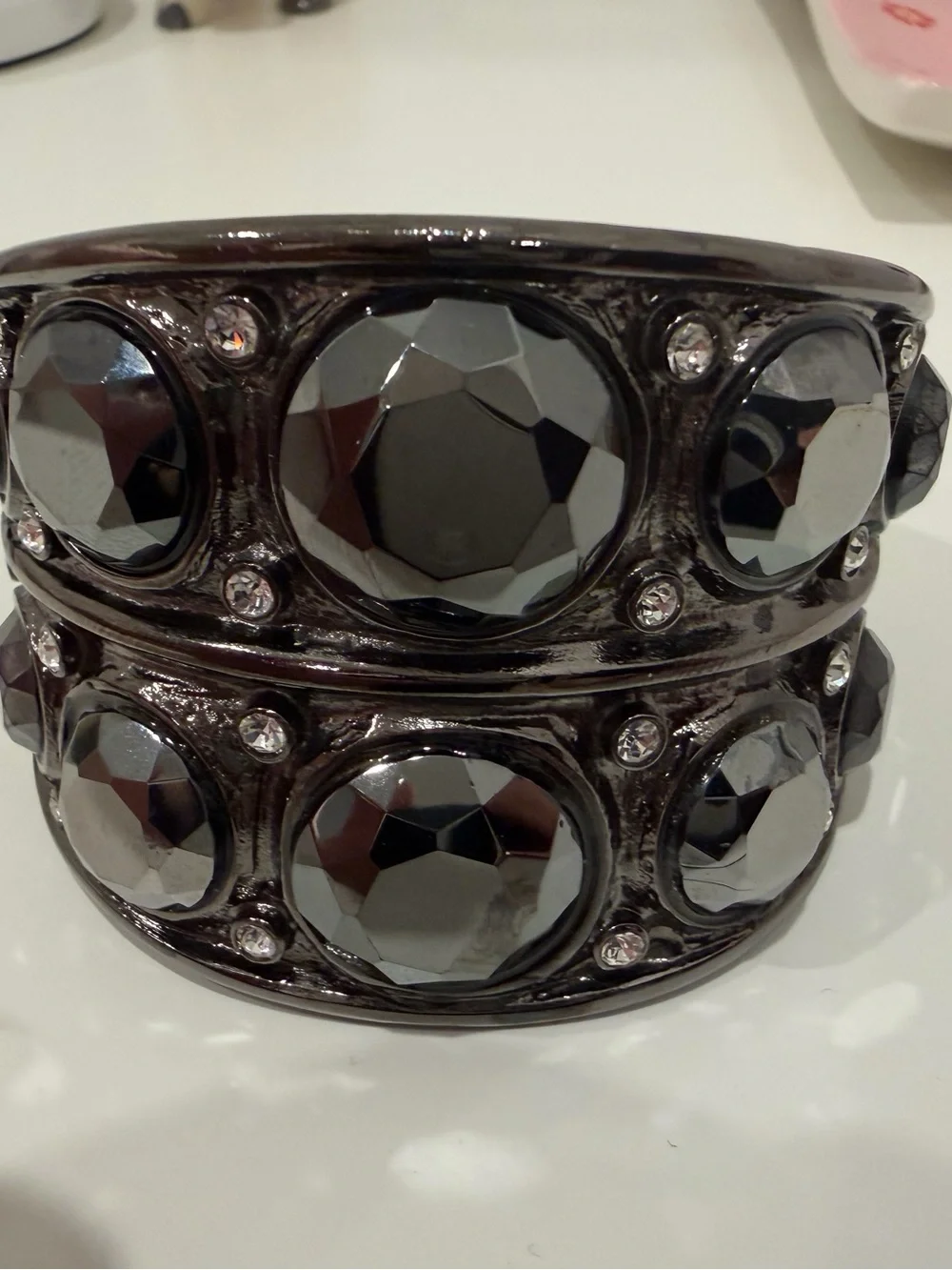 Black Faceted Crystal Cuff Bracelet - Women Accessories SAKS Fifth Avenue
